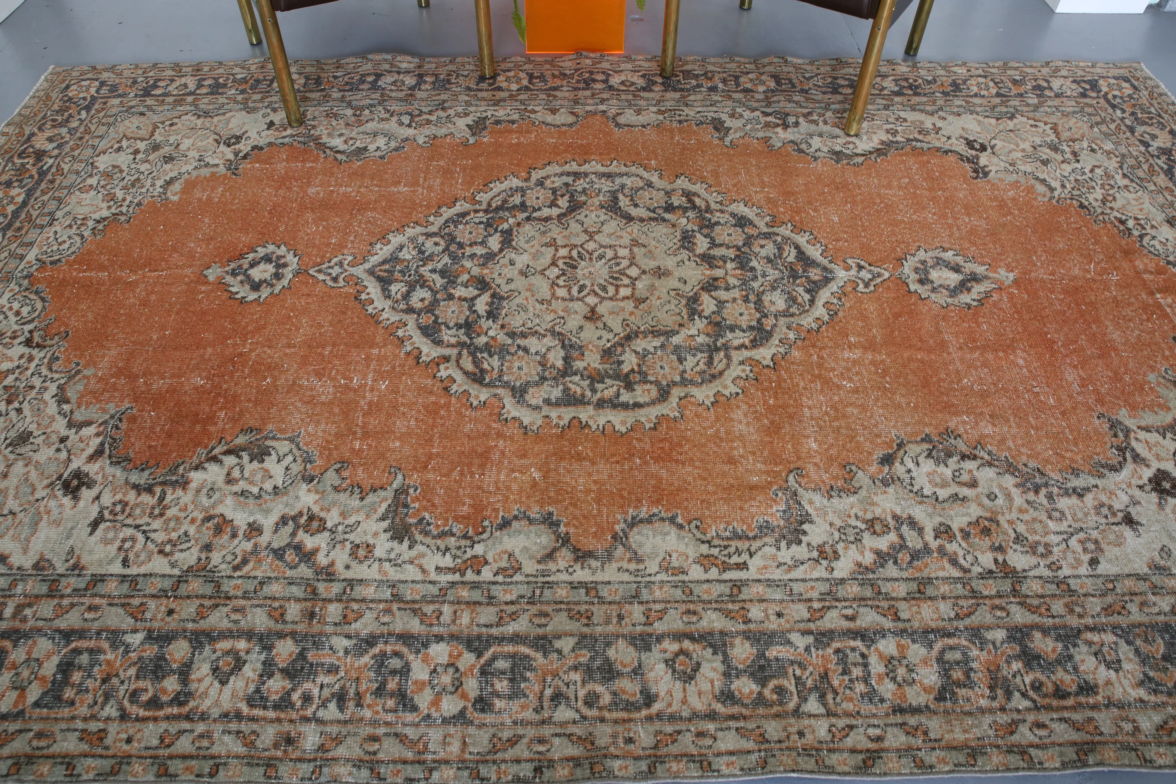 Vintage Turkish Isparta Rug 7ftx11ft