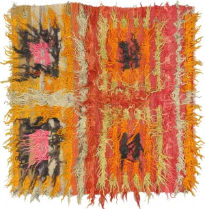 Vintage Turkish Tulu Rug - 3'9" x 3'8"