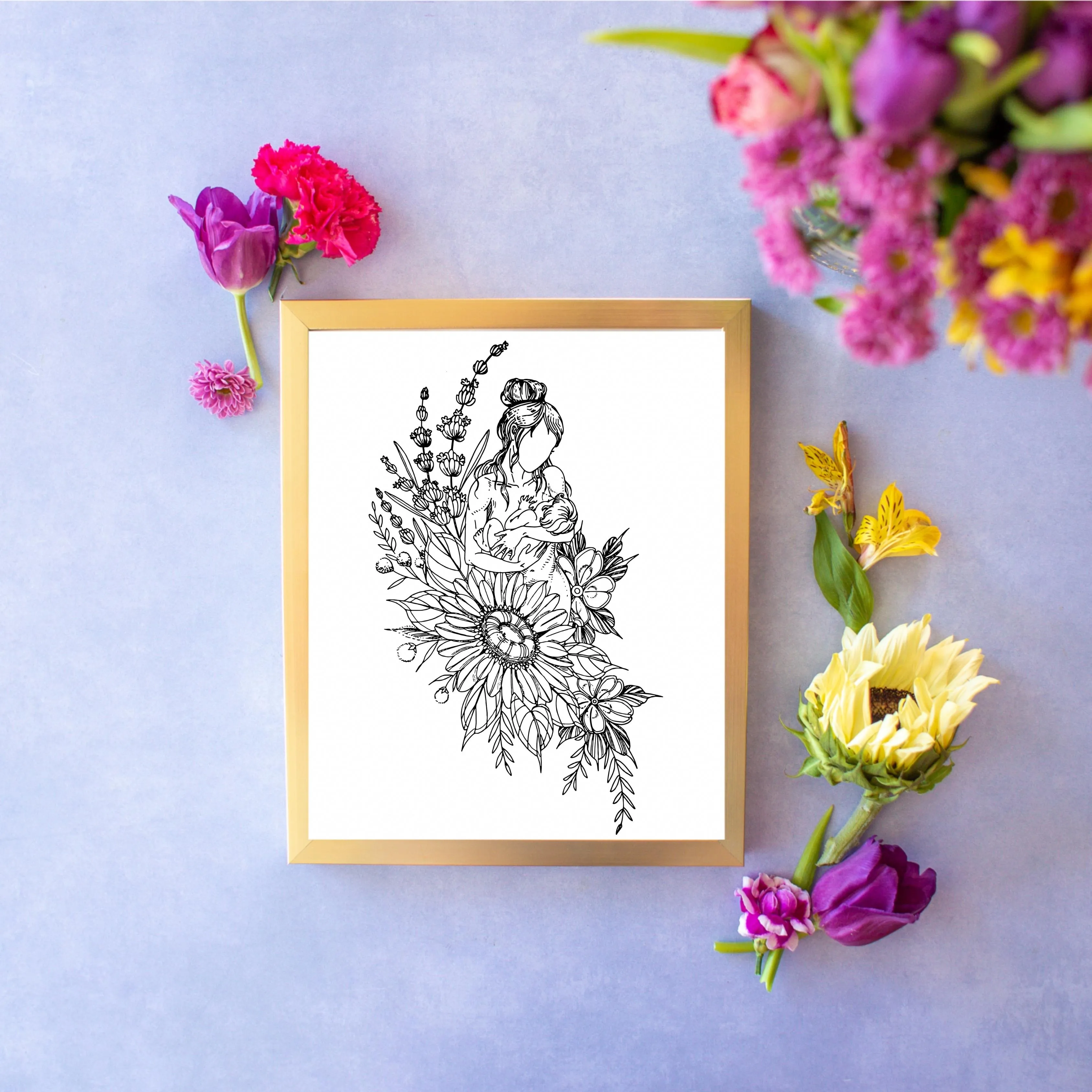 Wild Flowers & Milk 8x10 Art Print