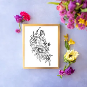 Wild Flowers & Milk 8x10 Art Print