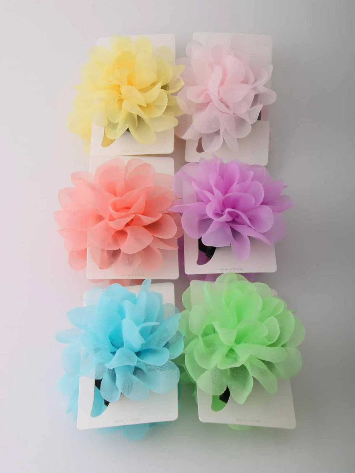 WOMEN'S ASSORTED COLORS FLOWERS HAIR CLAW CLIPS