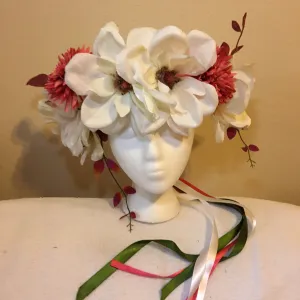 XL Fantasy Wreath - Exotic w/ salmon mums